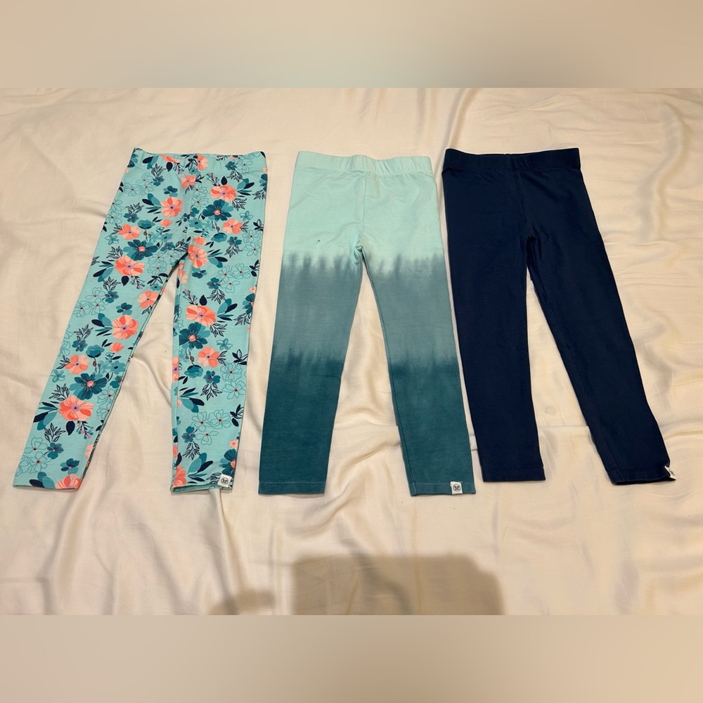 Honest Baby skinny fit leggings Sz 4T (might fit 2T or 3T), set of three